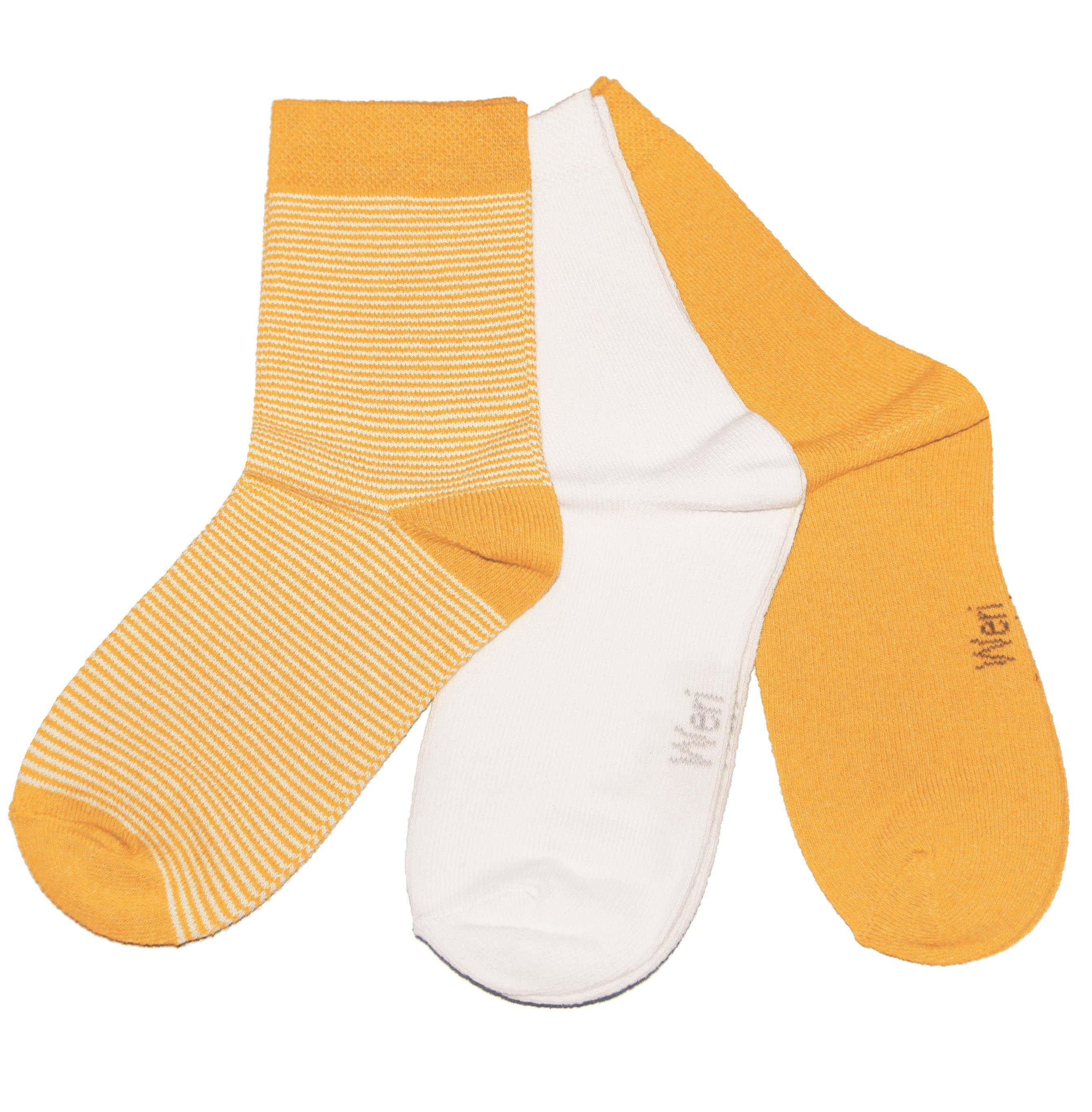 WERI SPEZIALS Strumpfhersteller GmbH Basicsocken Kindersocken 3-er Pack >>Feine Ringel<< weiche Baumwolle