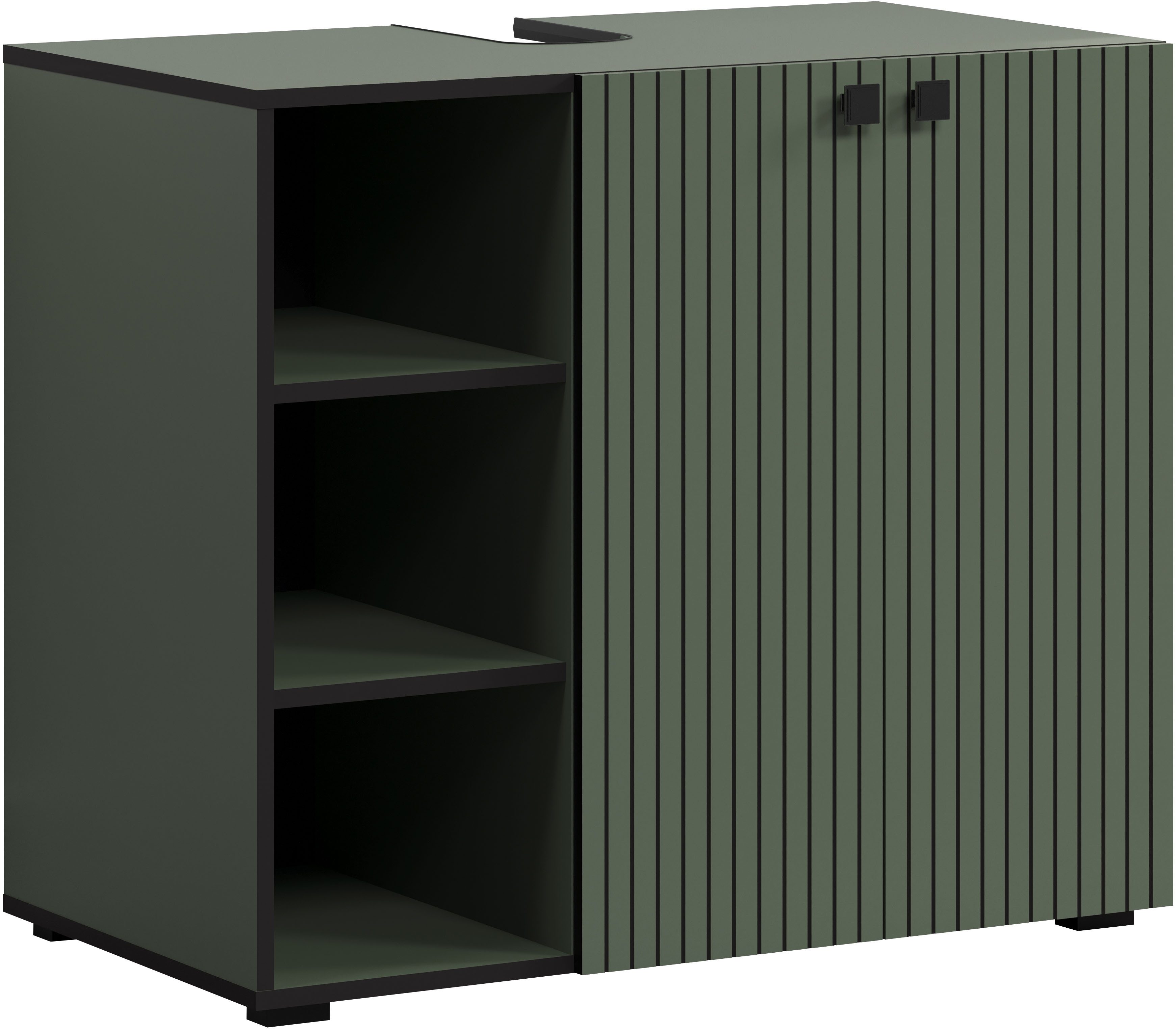 welltime Waschtisch Amrum Waschbeckenunterschrank und Waschbecken (2-St), W günstig online kaufen