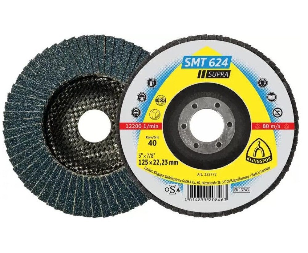 Klingspor Schleifscheibe SCHLEIFSCHEIBE LISTK.SMT624 125 P 80 10+2