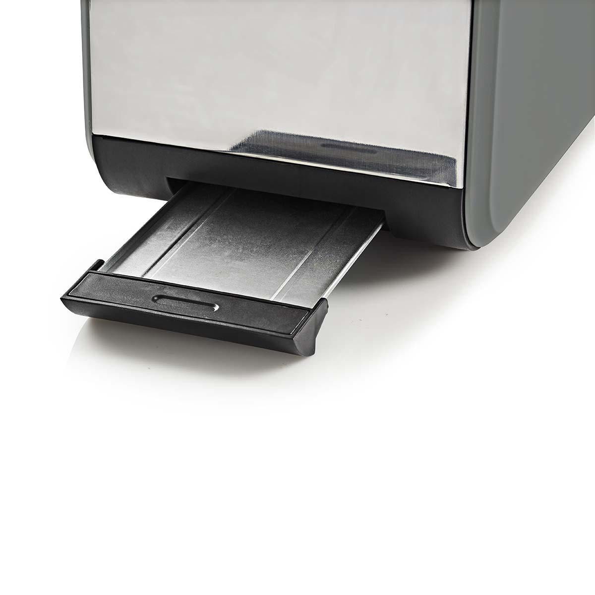 Nedis Toaster KABT510EGY, freistehend, für Beton, Fliesen, Mauerwerk, Mörtel, Putz, 900 W, 2 Slots, 6 Bräunungsstufen, Auftaufunktion für jeden Toast.