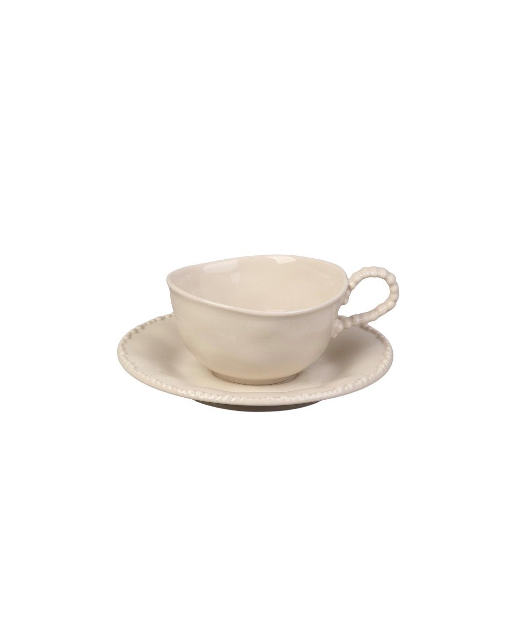EKA Kaffeeservice Pearl Beige Kaffeetassen Set (12-tlg), Porzellan