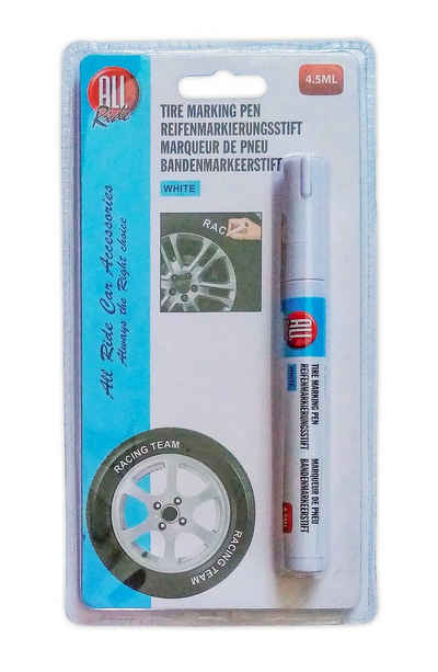 All Ride Reifenstift REIFENMARKIERUNGSSTIFT 4,5ml weiß Reifenmarker Wasserdicht Reifenmarkierstift Reifenstift Reifen 0