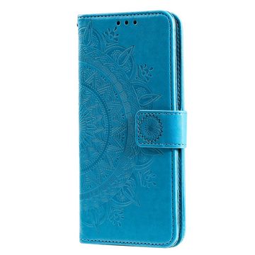 CoverKingz Handyhülle Hülle für Samsung Galaxy S20 Handyhülle Flip Case Schutzhülle Cover 16,5 cm (6,5 Zoll), Klapphülle Schutzhülle mit Kartenfach Schutztasche Motiv Mandala