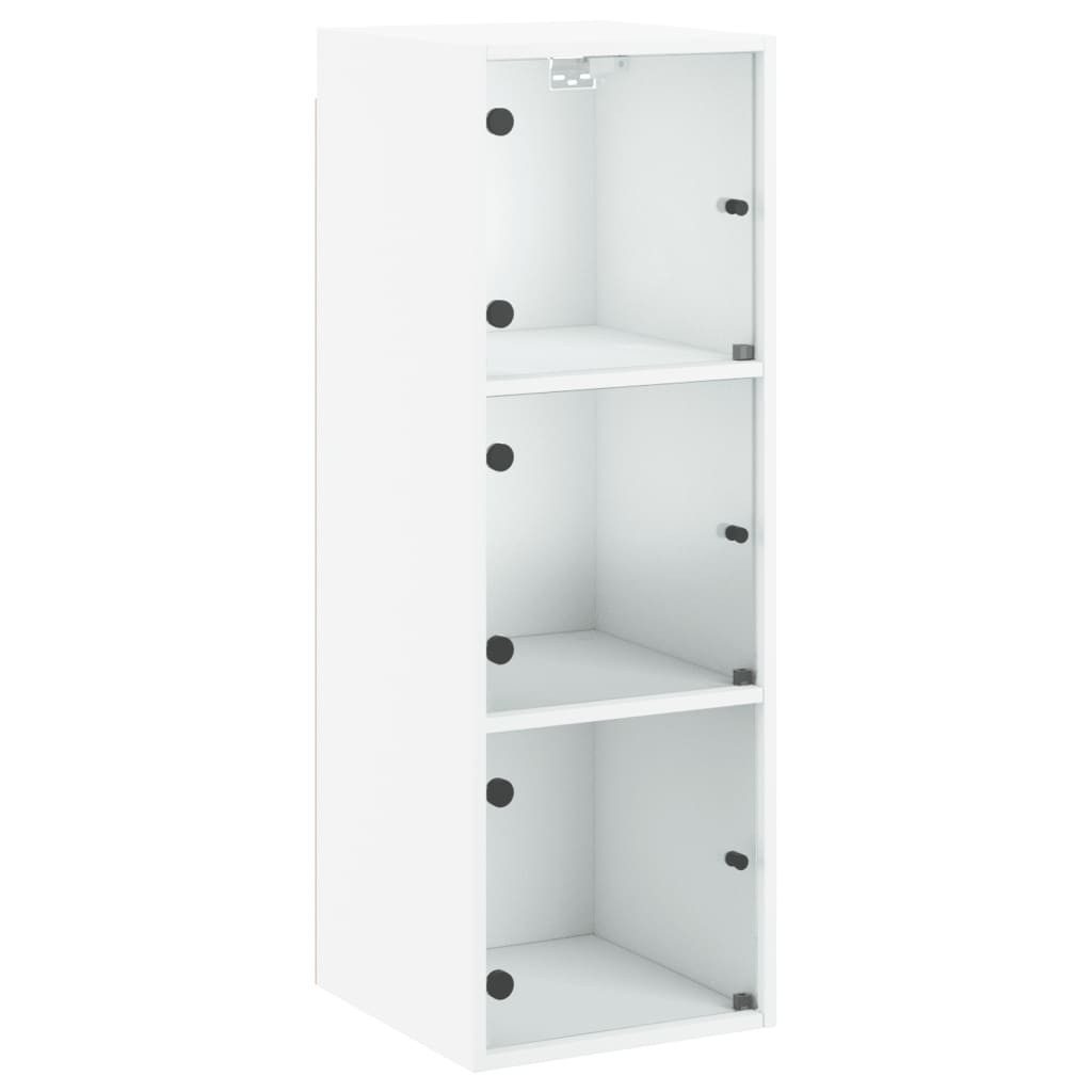 vidaXL Glashängeschrank Wandschrank mit Glastüren Weiß günstig online kaufen