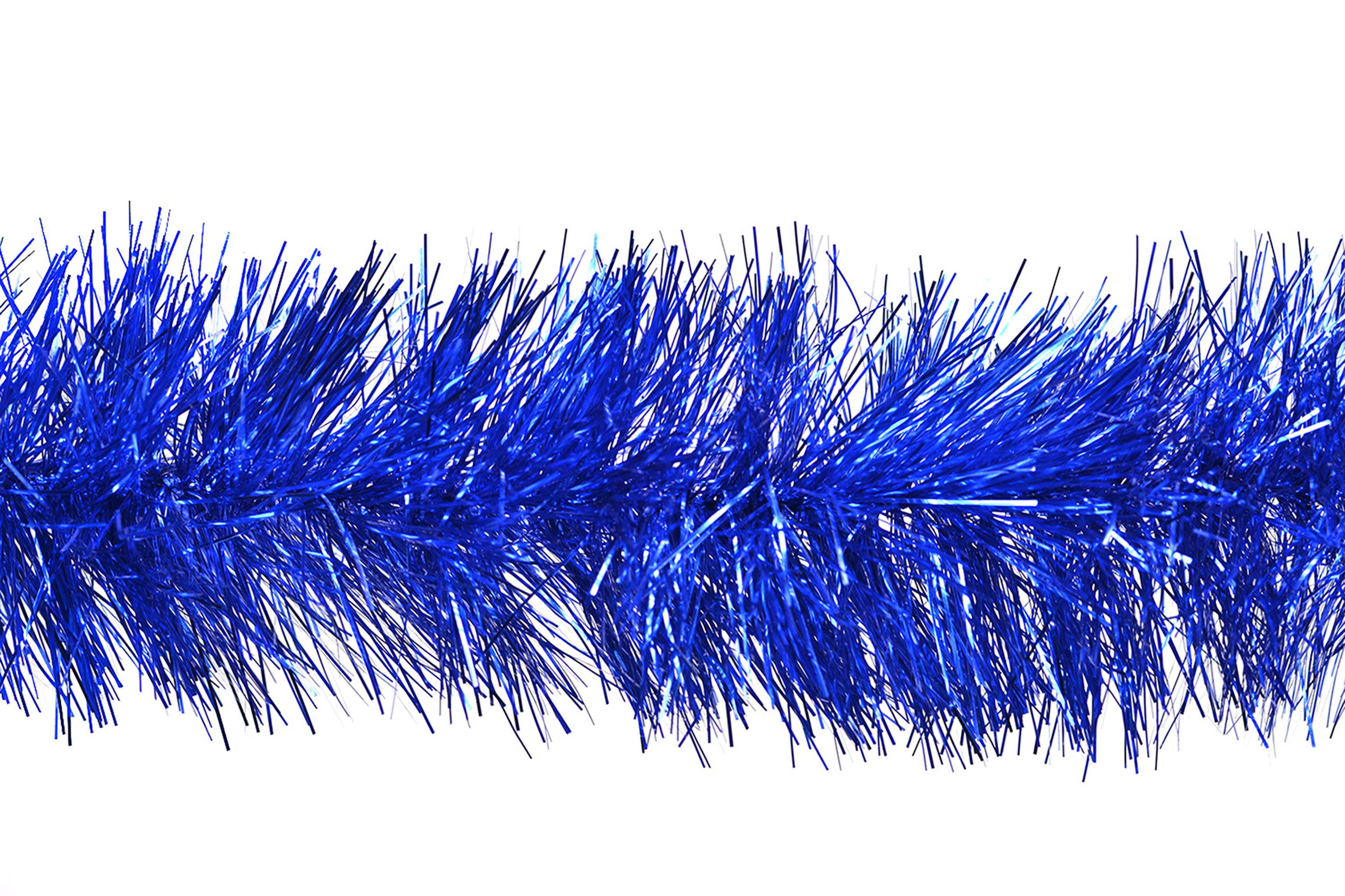 Creativery Girlanden, Weihnachtsgirlande Lametta 15cm x 3m Blau