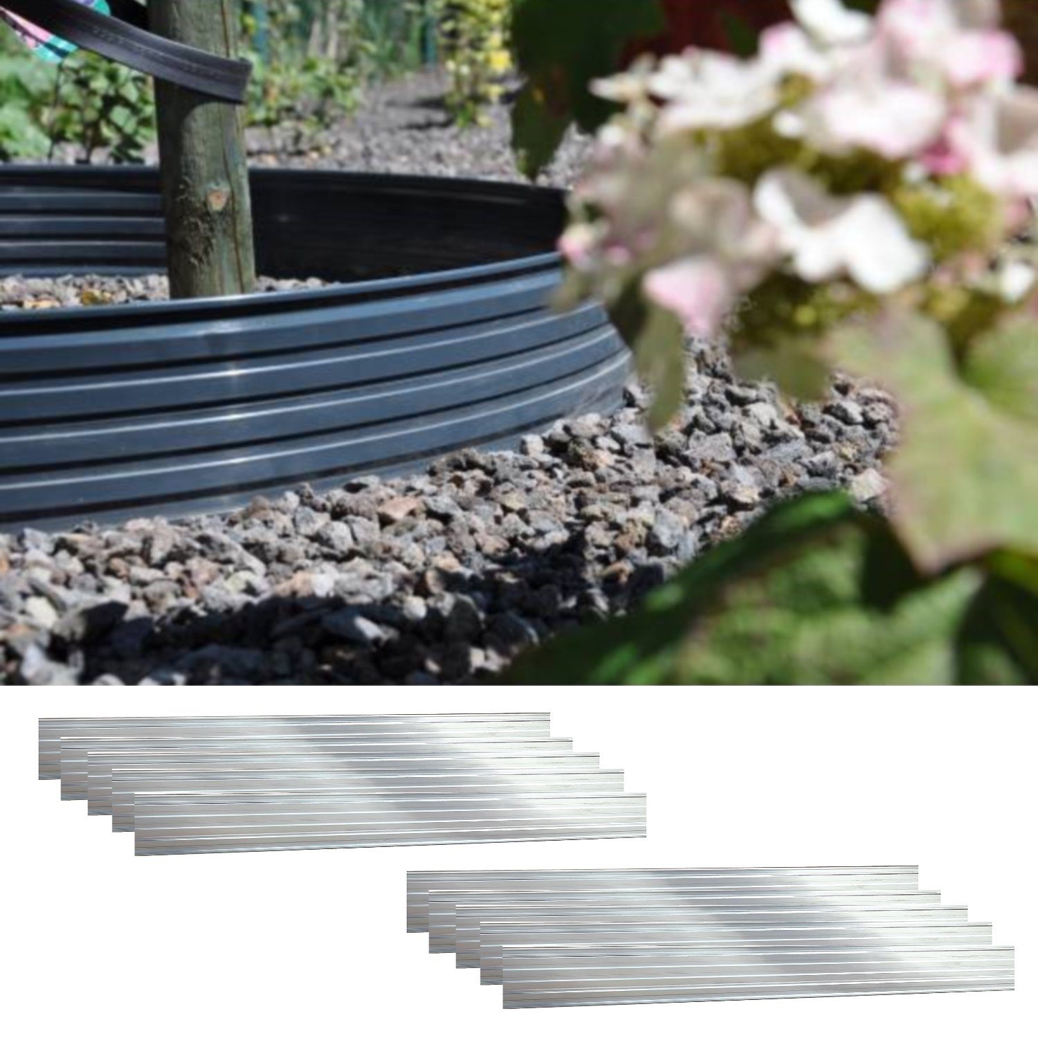 Green-split Rasenkante 10er Set Green Universe Rasenkanten 14cm x 100cm (10m)