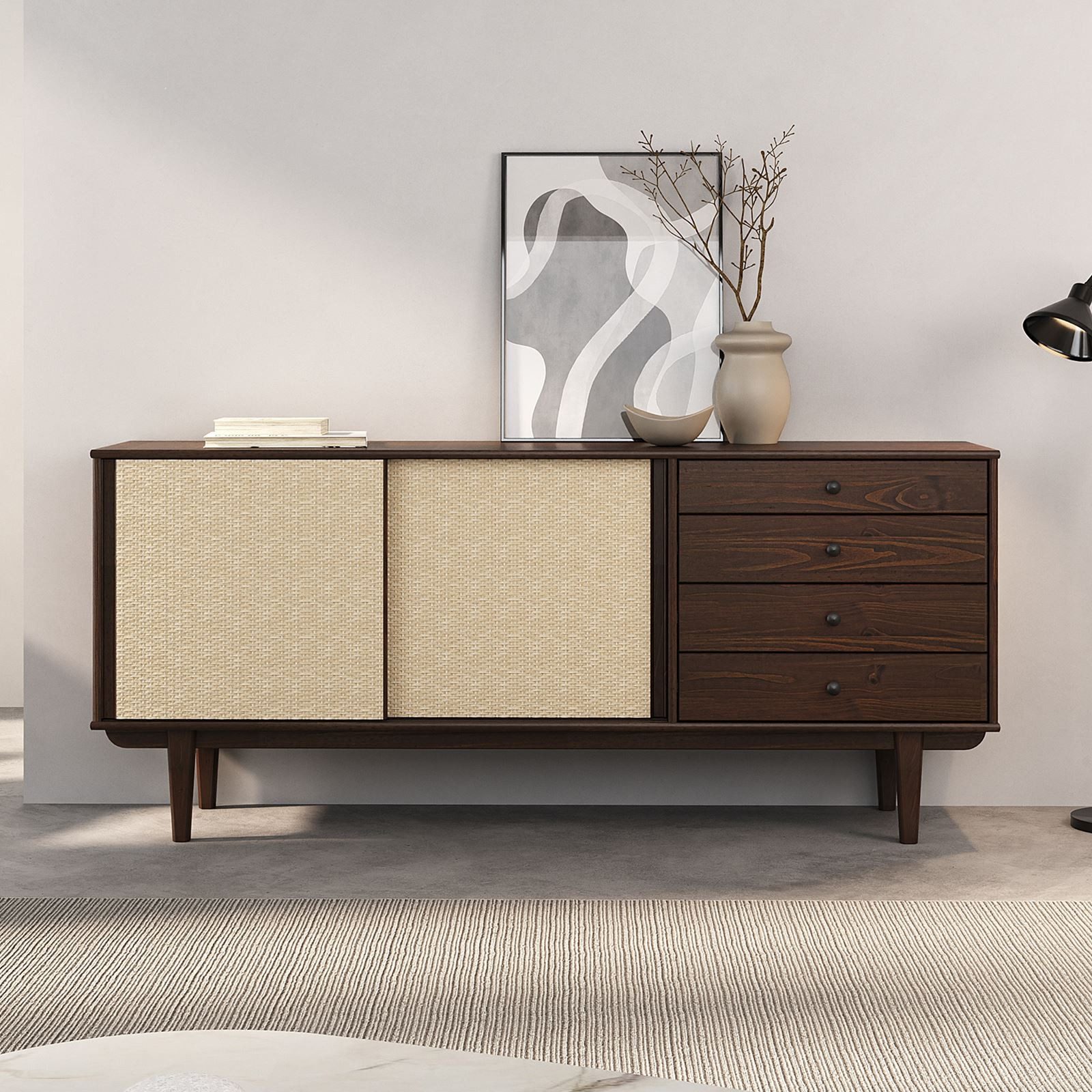IDIMEX Sideboard SIMONA, Anrichte Kommode Rattan günstig online kaufen