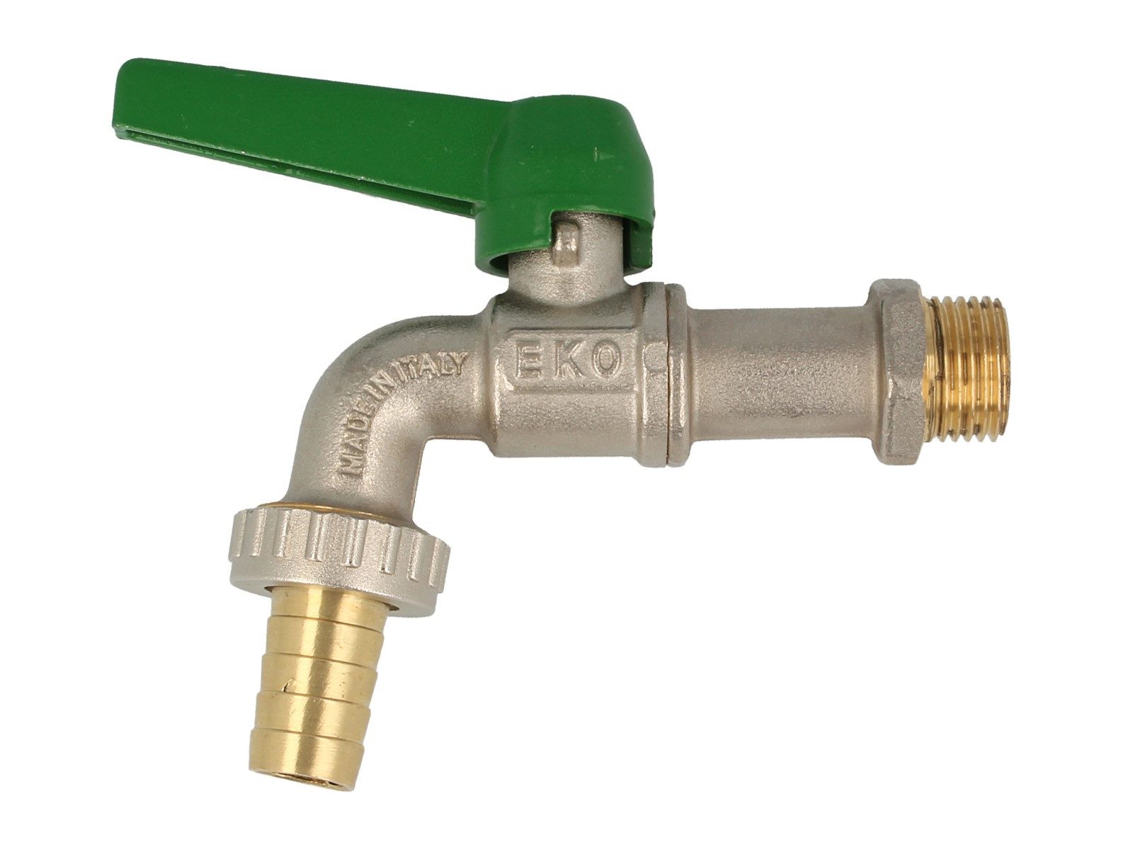Bongas Deutschland GmbH Absperrventil EKO-ARTIC Kugelauslaufhahn 3/4 Zoll AG - frostsicher - vernickelt, Schlauchverschraubung