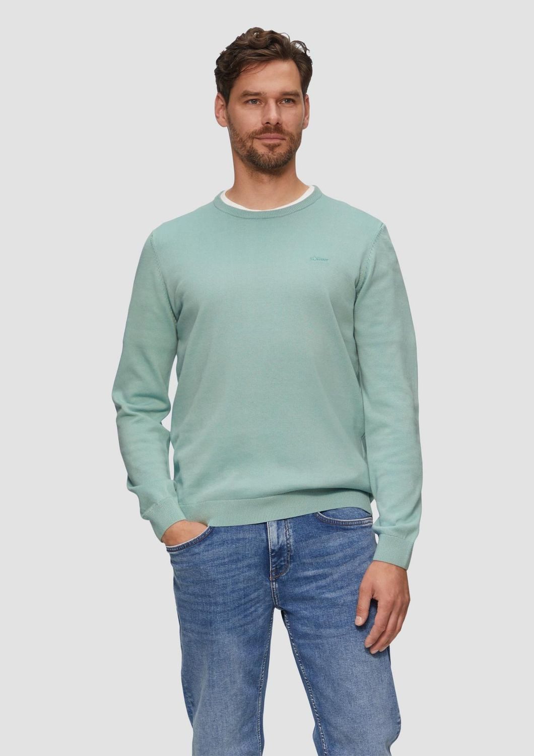 s.Oliver Strickpullover mit Logostickerei günstig online kaufen