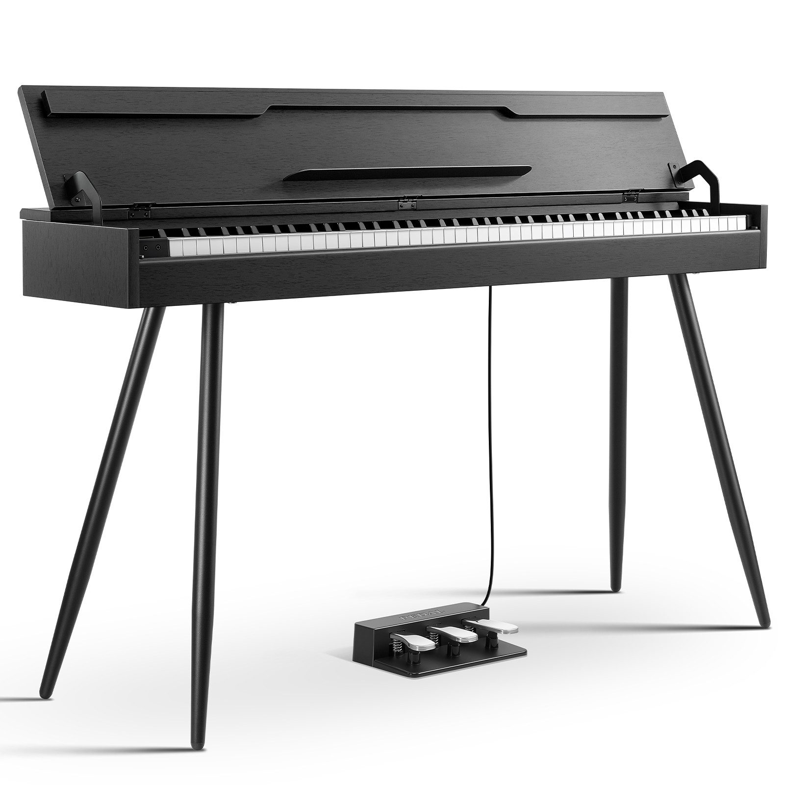 Donner Digitalpiano 88-Tasten E-Piano mit gewichteter Tastatur Keyboard,3 Pedalen, DDP-55 (Set, Dreifachpedal), 128 Klänge, 100 Rhythmen, 88 Demos, Split- und Dual-Modus
