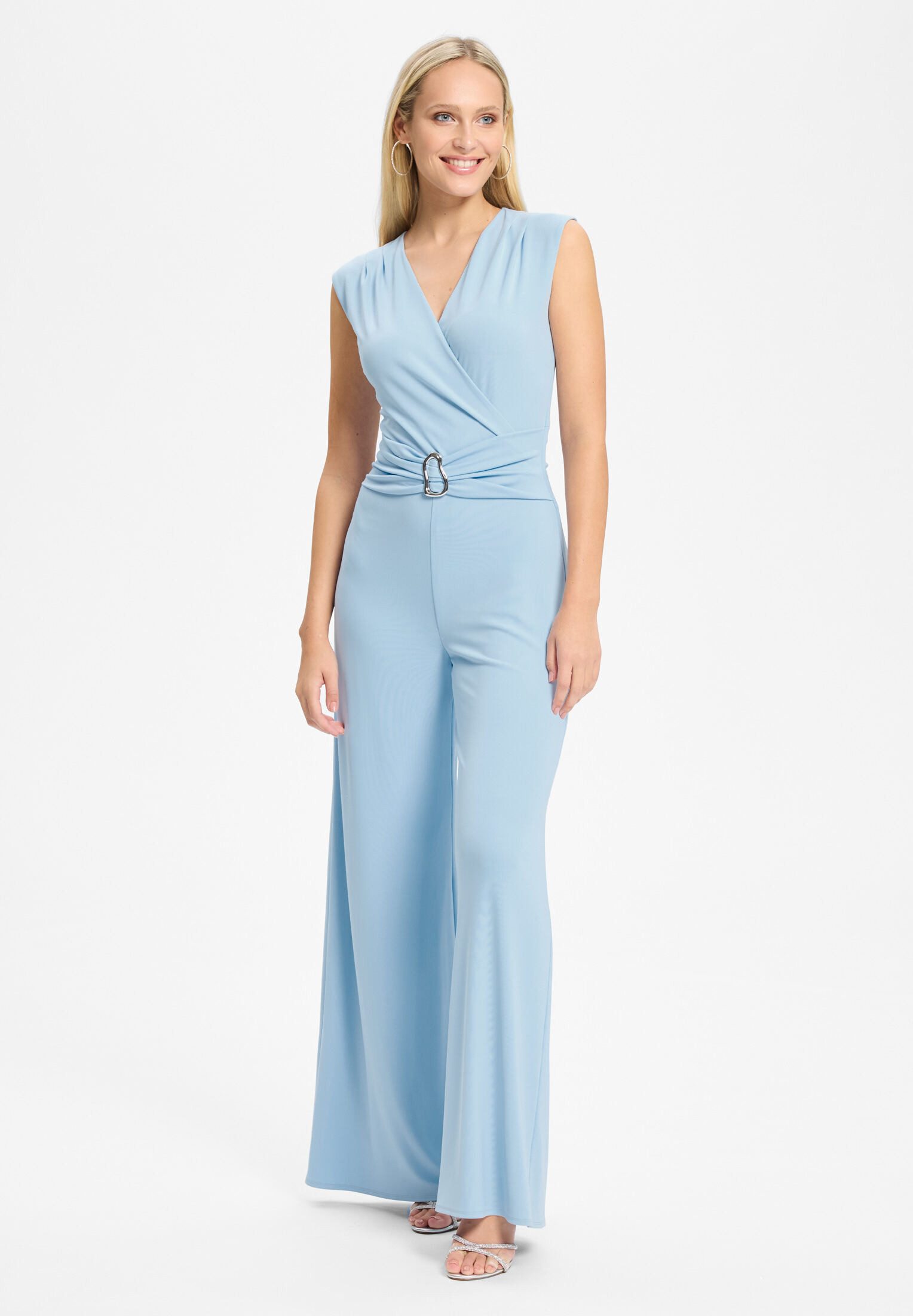 SWING Jumpsuit - Jumpsuit aus Jersey mit Zierschnalle Oberteil in figurbetonter Passform