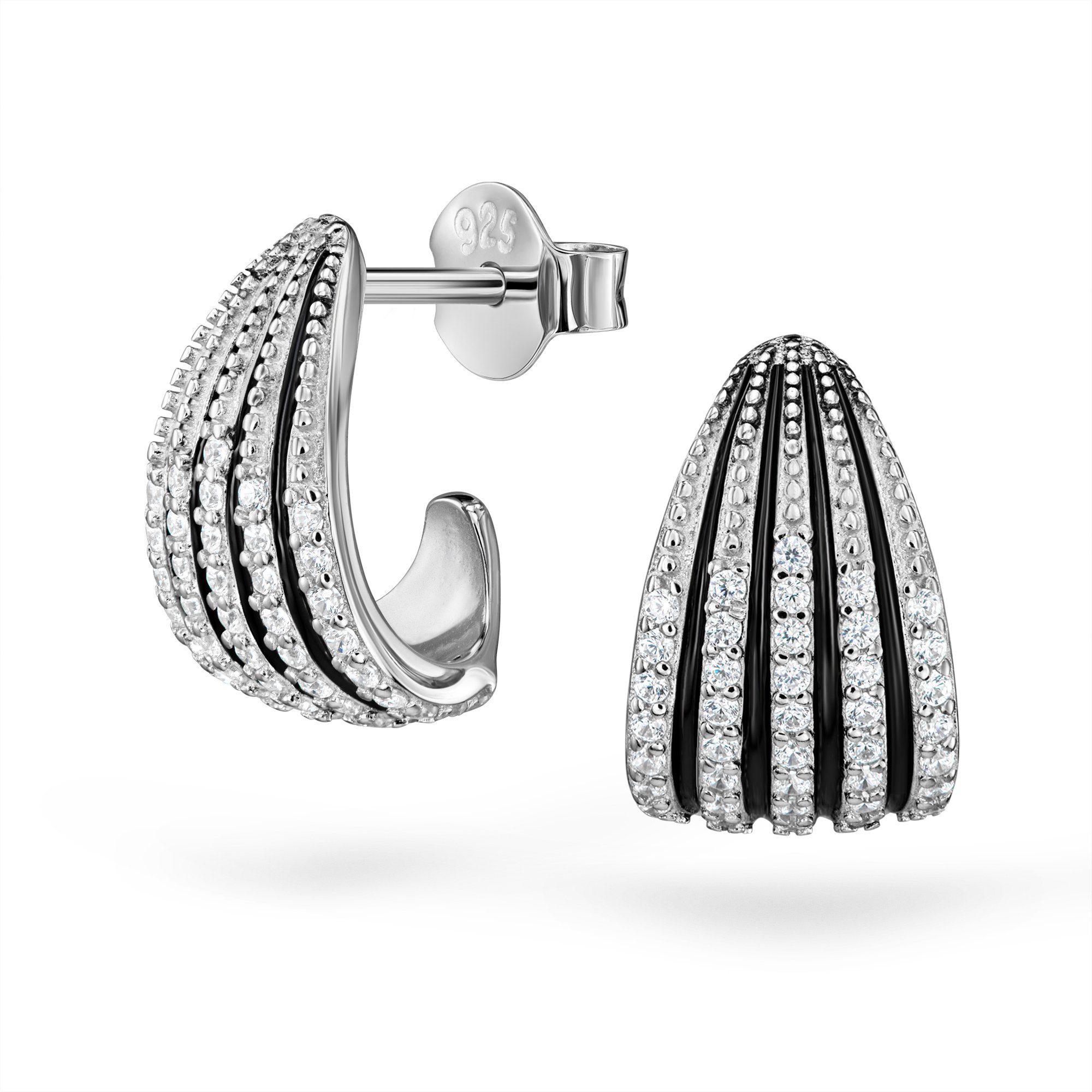 MATERIA Orecchini A Cerchio In Argento 925 – Larghezza 2,5 Mm, Diametro 80 Mm, Unisex, Prodotti In Germania