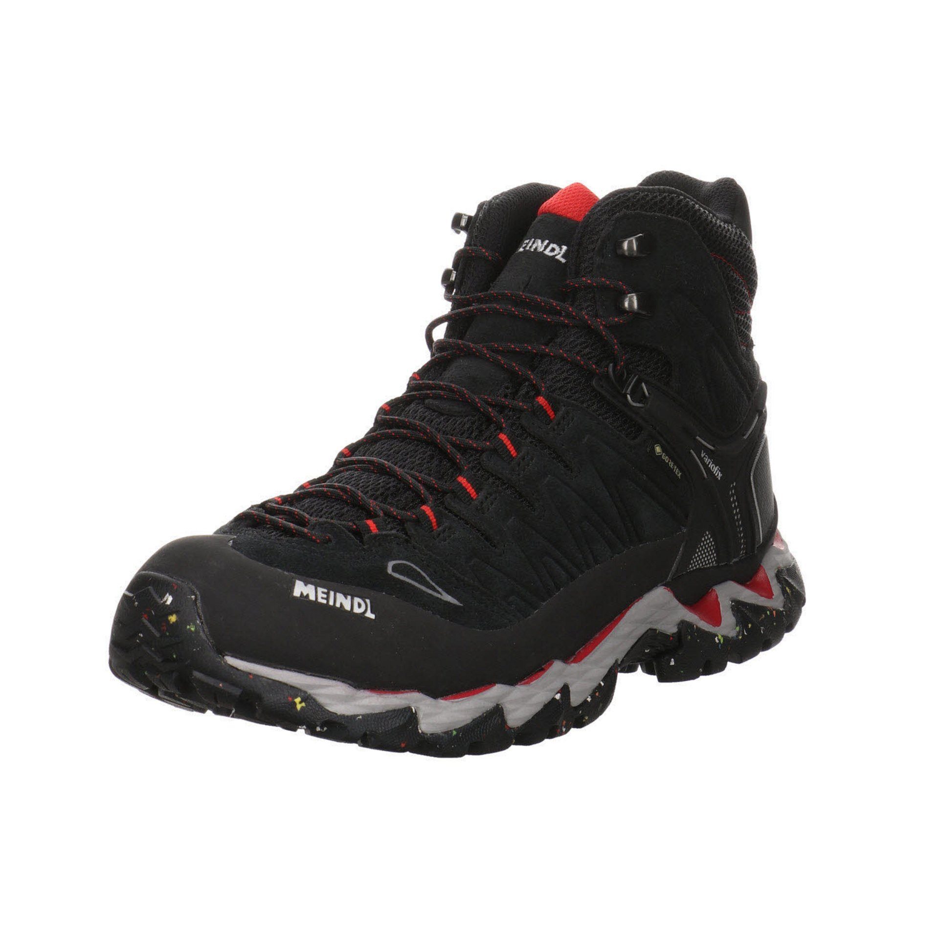 Meindl Herren Outdoor Schuhe Lite Hike GTX Outdoorschuh Outdoorschuh Leder-/Textilkombination SCHWARZ/ROT | 