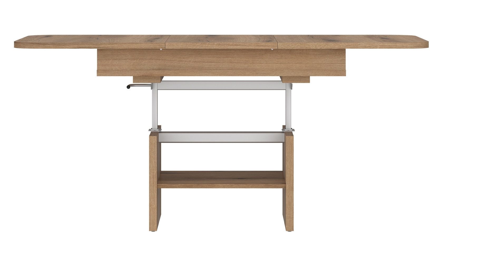 Meble Wójcik Couchtisch ausziehbar, höhenverstellbar, Eiche Dekor - 110/150x56/72x65cm (BxHxT)