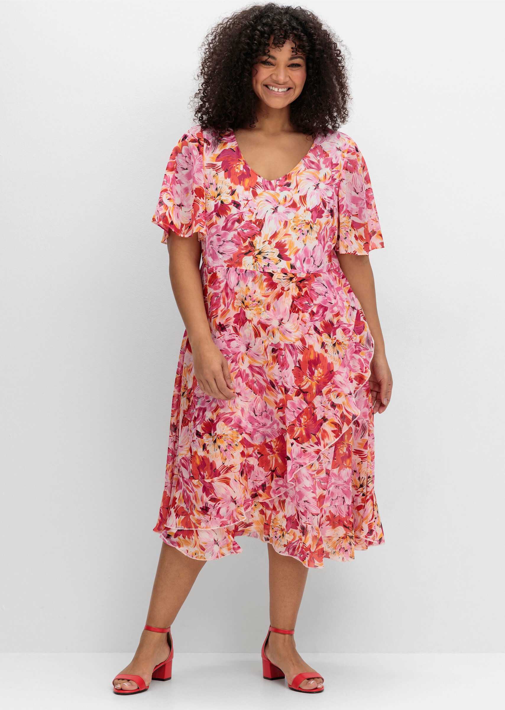 sheego by Joe Browns Etuikleid Chiffonkleid günstig online kaufen