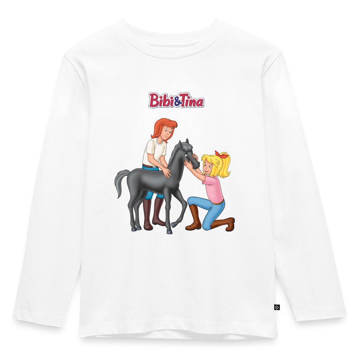 T-Shirt Bibi Und Tina Kuscheln Mit Süßem Fohlen Felix Kinder Premium Langarmsh
