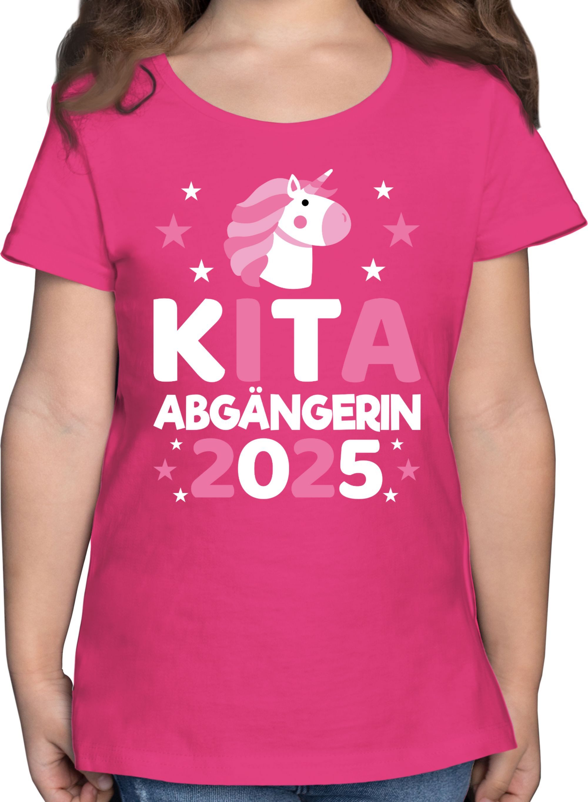 Shirtracer T-Shirt Kita Abgängerin 2025 Einhorn Einschulung Mädchen