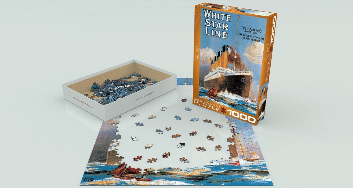 empireposter Puzzle White Titanic 1000 Format cm, Star im Teile Puzzleteile 68x48 Puzzle - Line