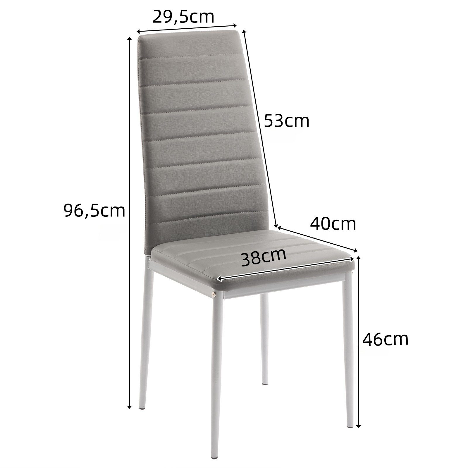 VINGLI Esszimmerstuhl Küchenstühle mit Rückenlehne, Polsterstuhl mit Metall günstig online kaufen