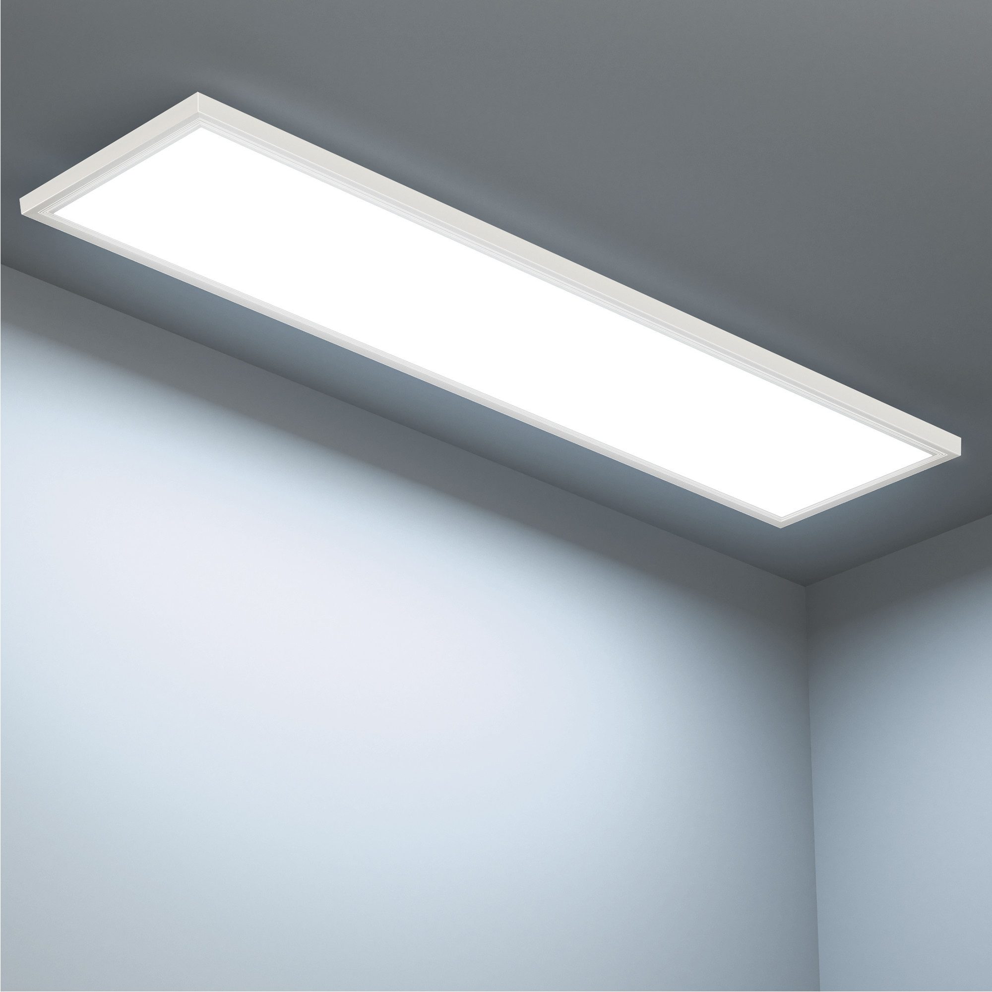 Lujasi LED Deckenleuchte Deckenlampe, 36W 3600LM LED Panel Flach 100 x 25 x 5,5 cm, tageslichtlampe decke, LED, Neutralweiß, Rechteckige, Energieeffizient & langlebig 4000K für Schlafzimmer Wohnzimmer Küche