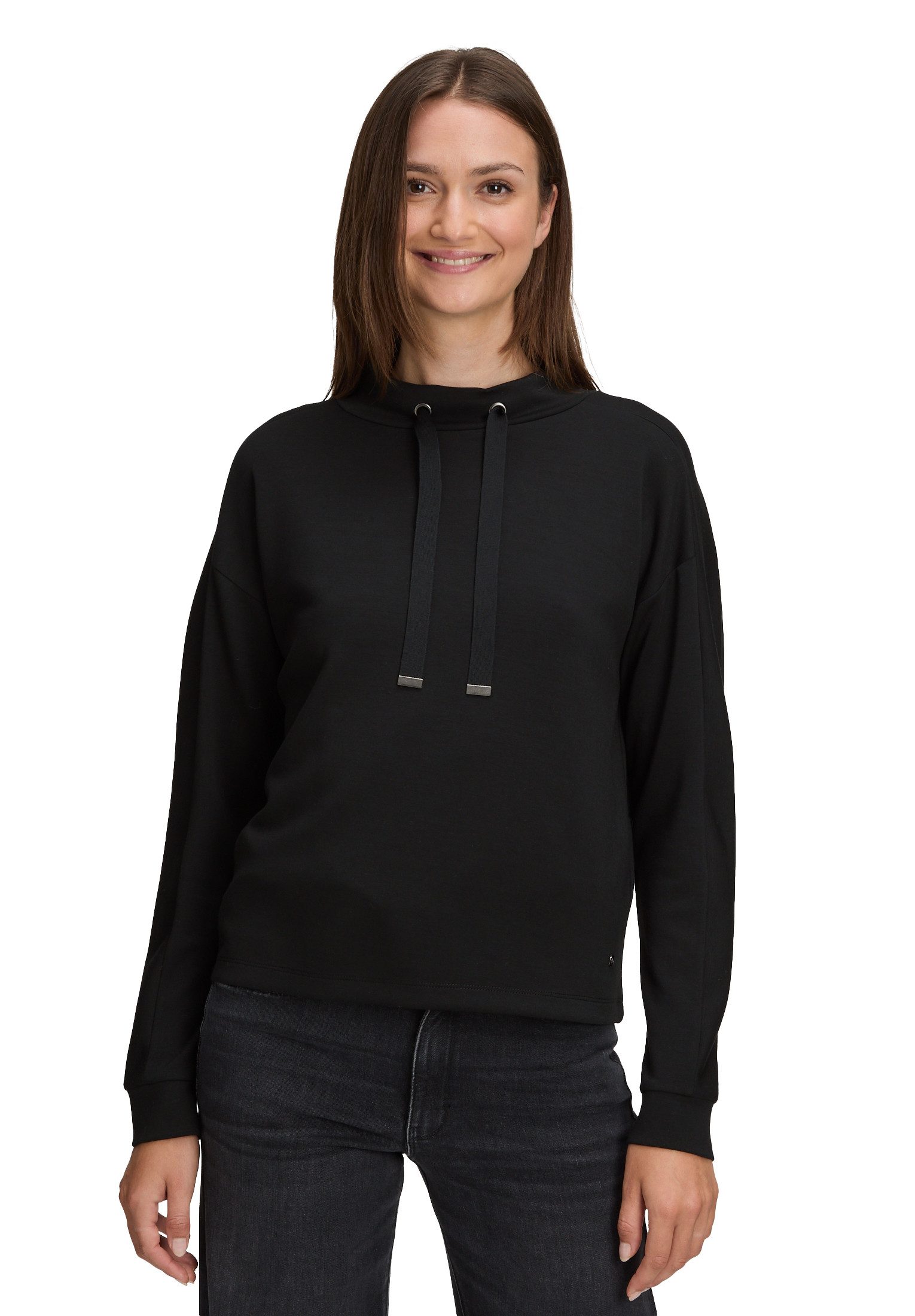 Betty&Co Sweatshirt Damen Sweatshirt mit Stehkragen günstig online kaufen