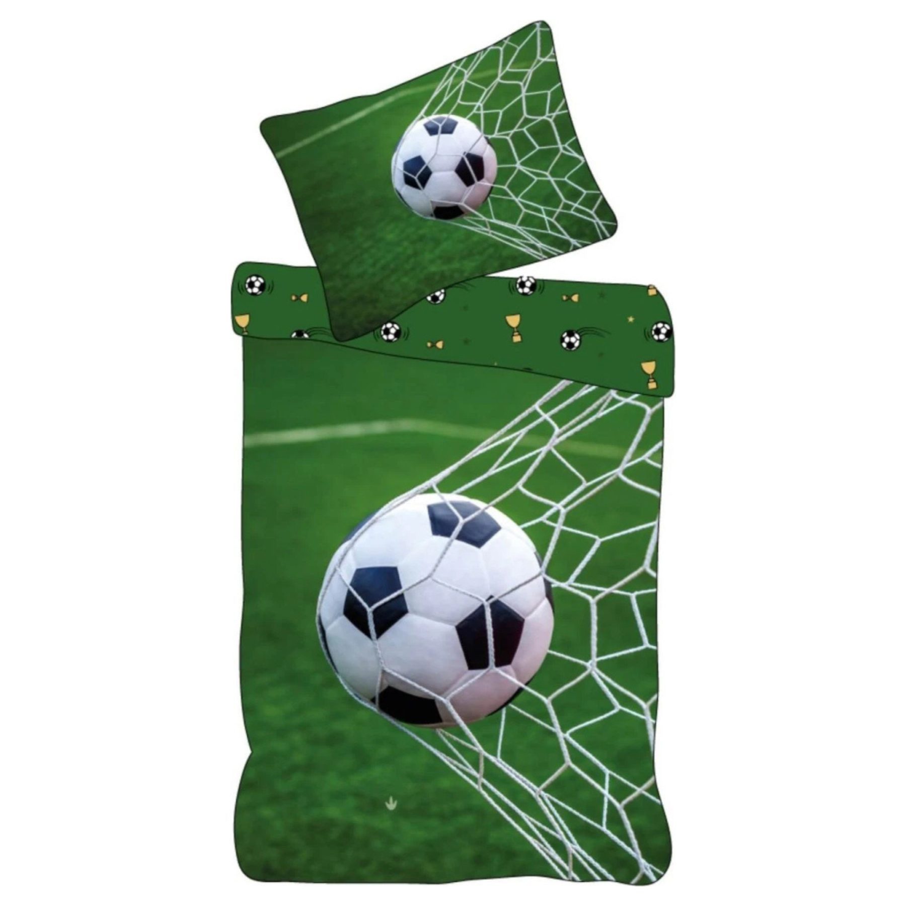 COFI 1453 Bettwäsche Football Bettbezug Kissenbezug Baumwolle 140 × 200 cm, Baumwolle