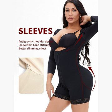 AUKUU Shaping-Body Langärmliges Langärmliges verstellbares Strapsbrust Reißverschluss Kleidungsstück zur Taillenverschlankung