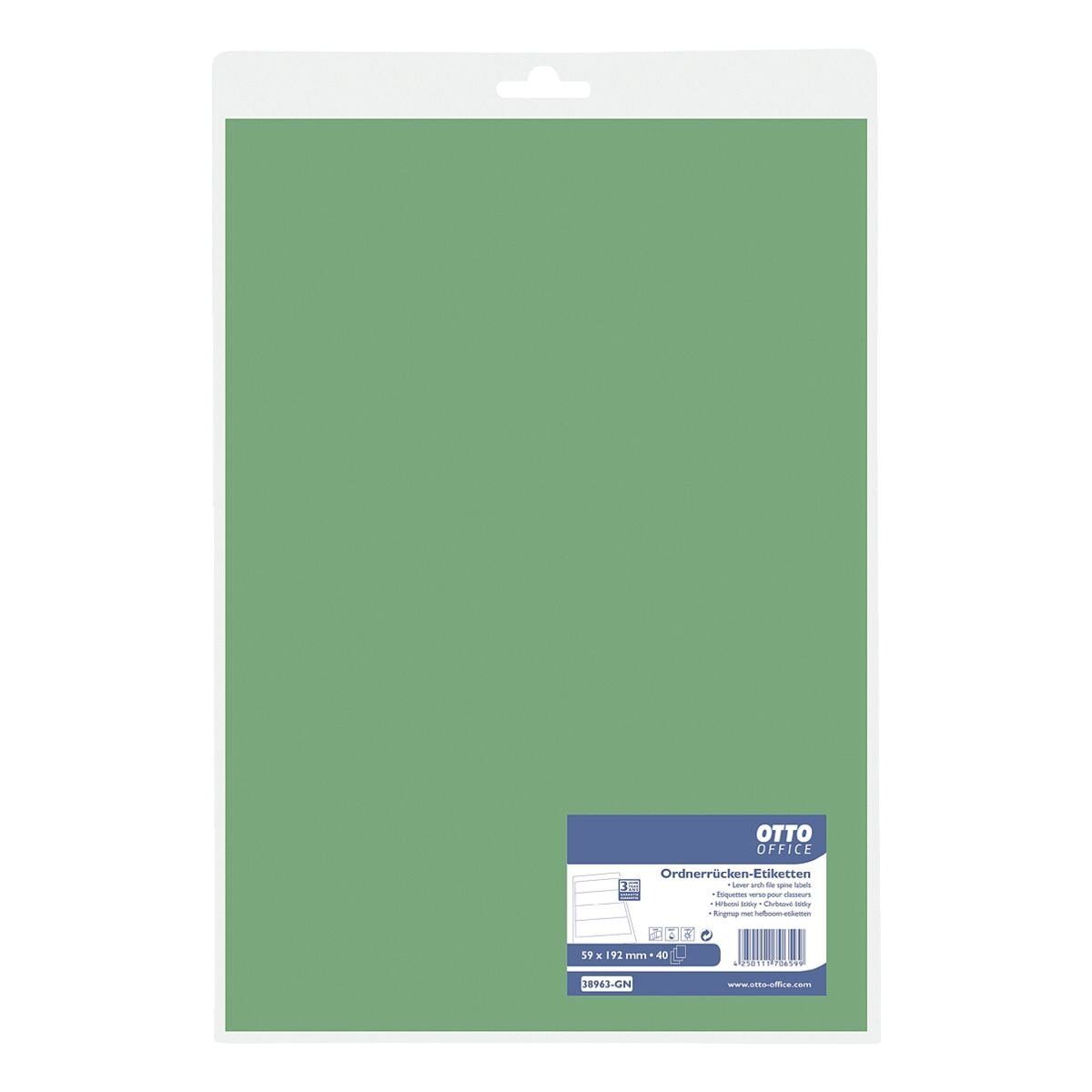Otto Office Etiketten Fresh Colour, für Ordner, 40 Stück, kurz/breit (59x192 mm), selbstklebend