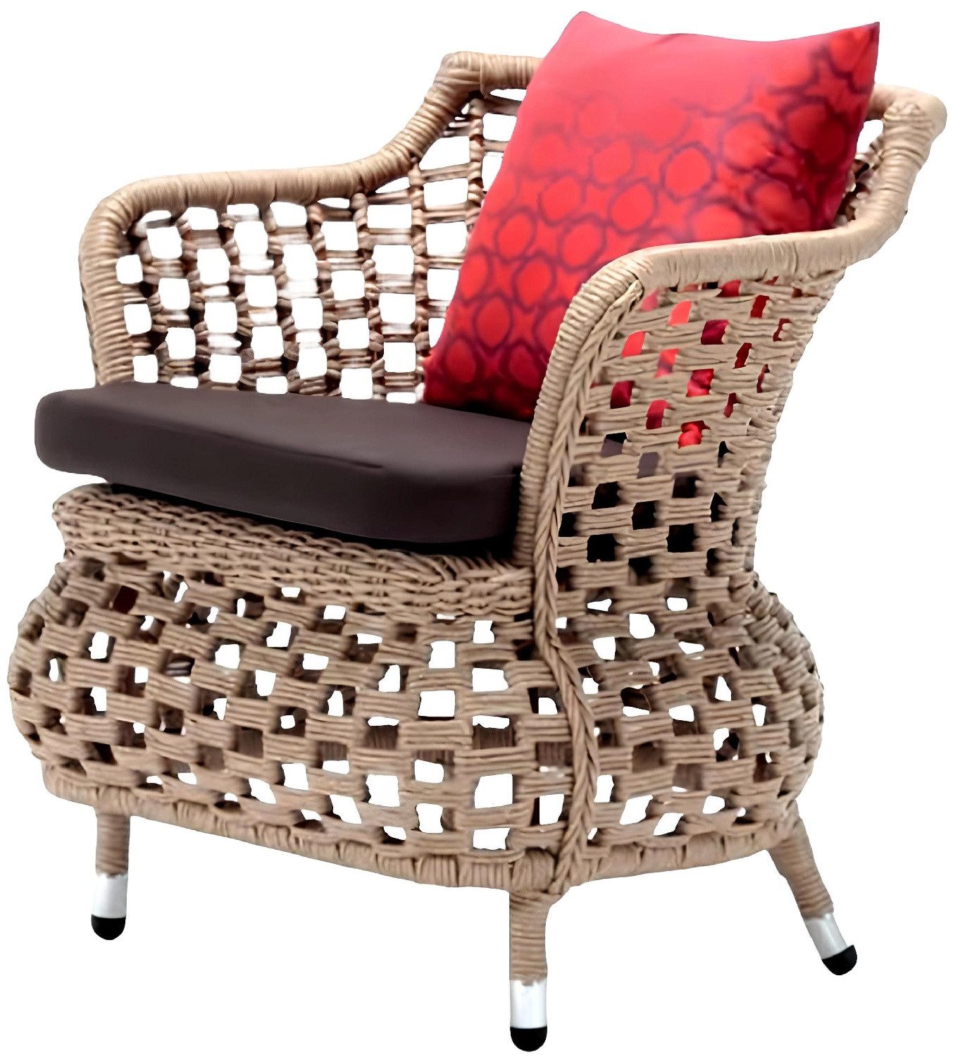 Xlmoebel Gartensessel Luxuriöser Rattan Sessel in stilvollem Braun für den Außenbereich (Sessel), Hergestellt in Europa