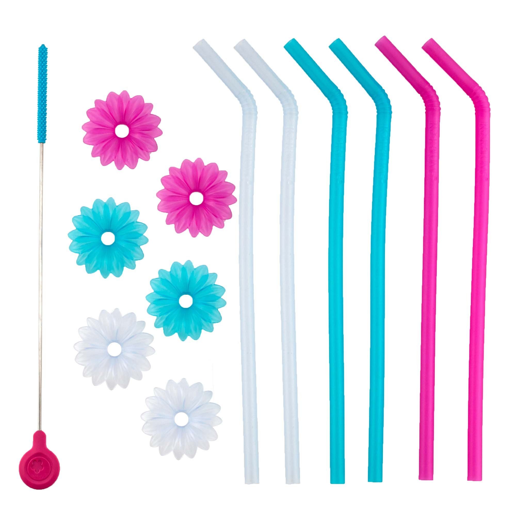 Kochblume Trinkhalme LANG, (Set, 7-tlg)