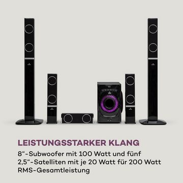 Auna Areal 825 5.1 Lautsprecher System (Bluetooth, 100 W, Lautsprecher HeimKino Sound System USB SD)