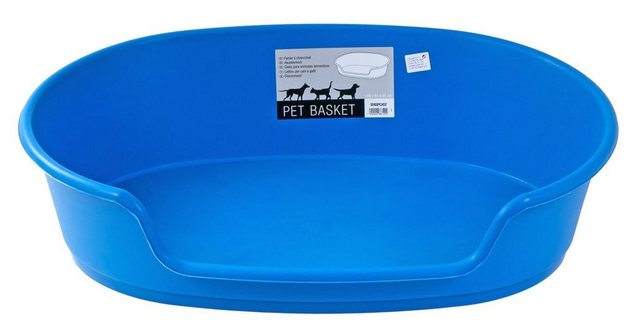 BURI Hundekorb “Hundekorb 87x21x60cm blau Hundebett Tierbett Schlafplatz Katzenkorb Kunststoff”