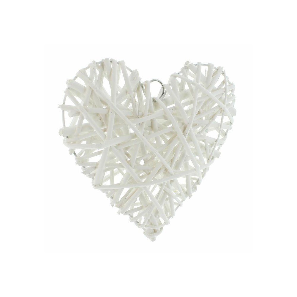 Home-trends24.de Dekohänger Herz Weide Hänger 2er Set weiß Fenster Deko Muttertag Valentinstag