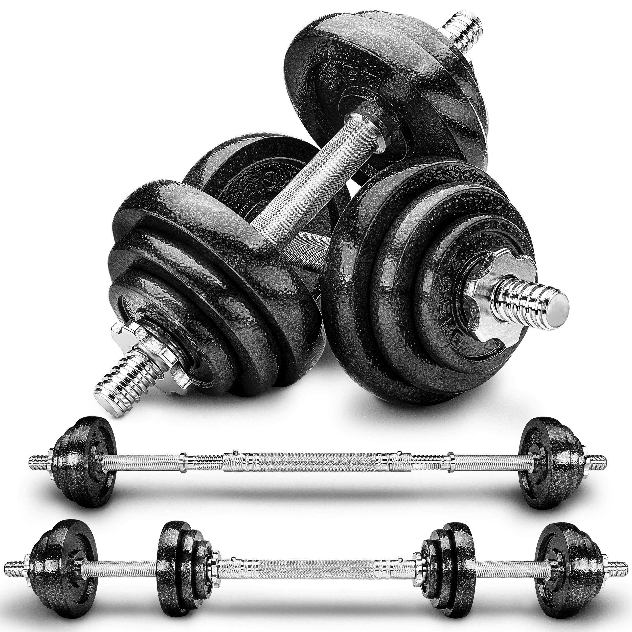 RE:SPORT Hantel-Set, 2 in 1 Hanteln Set, Hantelset Gusseisen verstellbar