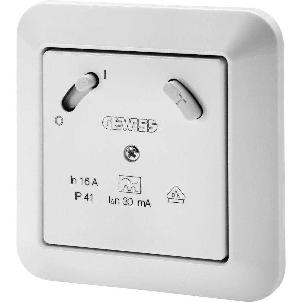 Gewiss Sicherheitsrelais Gewiss GW95526 GW95526 FI-Schutzschalter 1phasig A 2polig 16 A 0.03