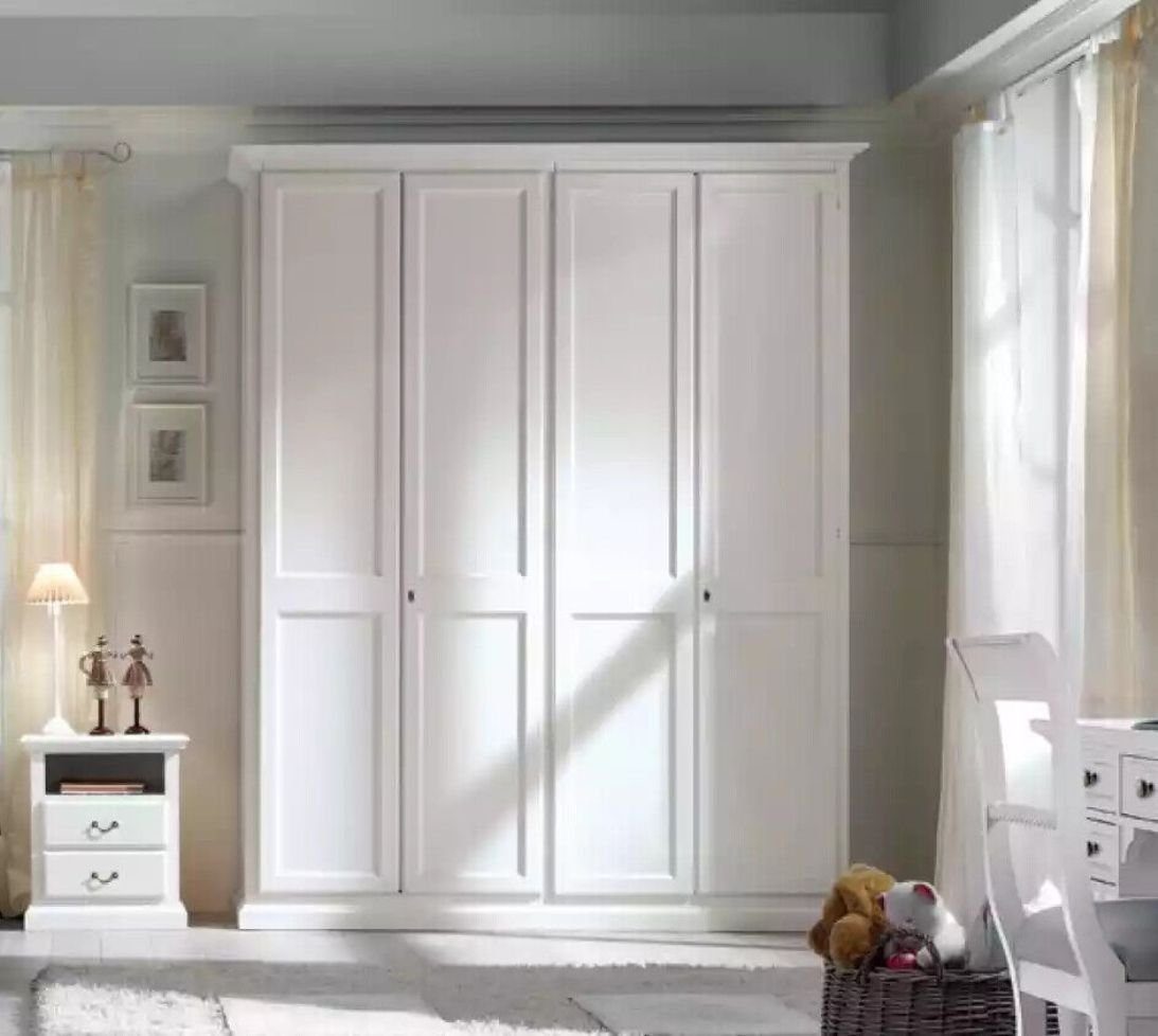 Kleiderschrank) Klassische Art Italy Möbel Weiß déco Stil Kleiderschrank Schlafzimmer (1-St., in JVmoebel Kleiderschrank Made