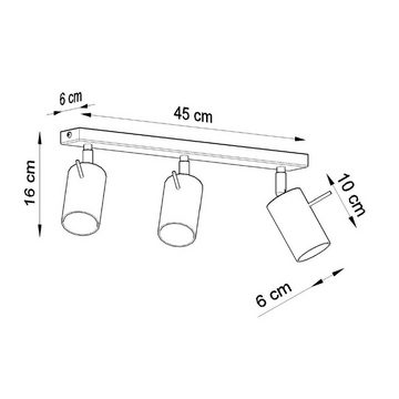 SOLLUX lighting Deckenleuchte RING, ohne Leuchtmittel, beweglicher Lampenschirm