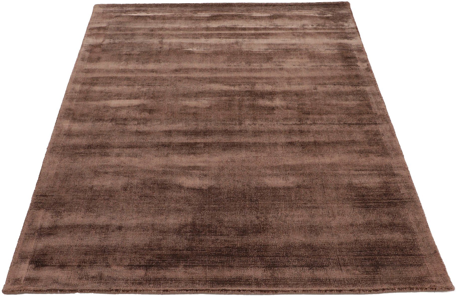 carpetfine Teppich »Ava Viskoseteppich«, rechteckig, 13 mm Höhe, Seidenopti günstig online kaufen