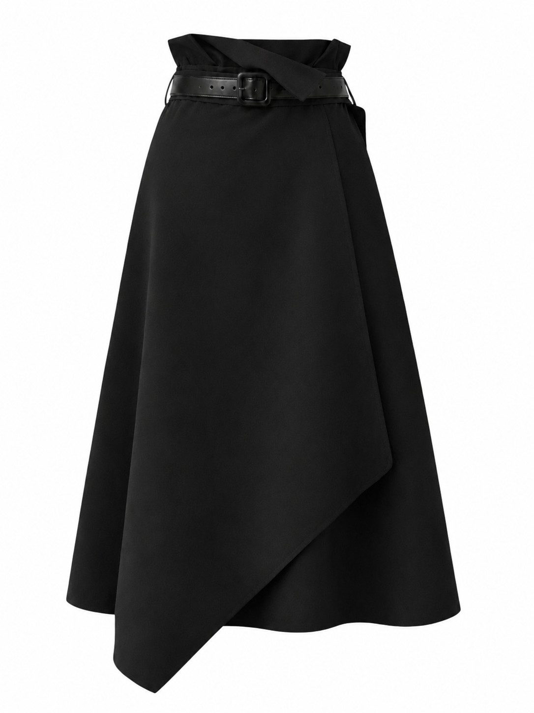 Mississhop A-Linien-Rock Damen Maxirock mit Gürtel – eleganter Anlass Rock in Wickeloptik, asym