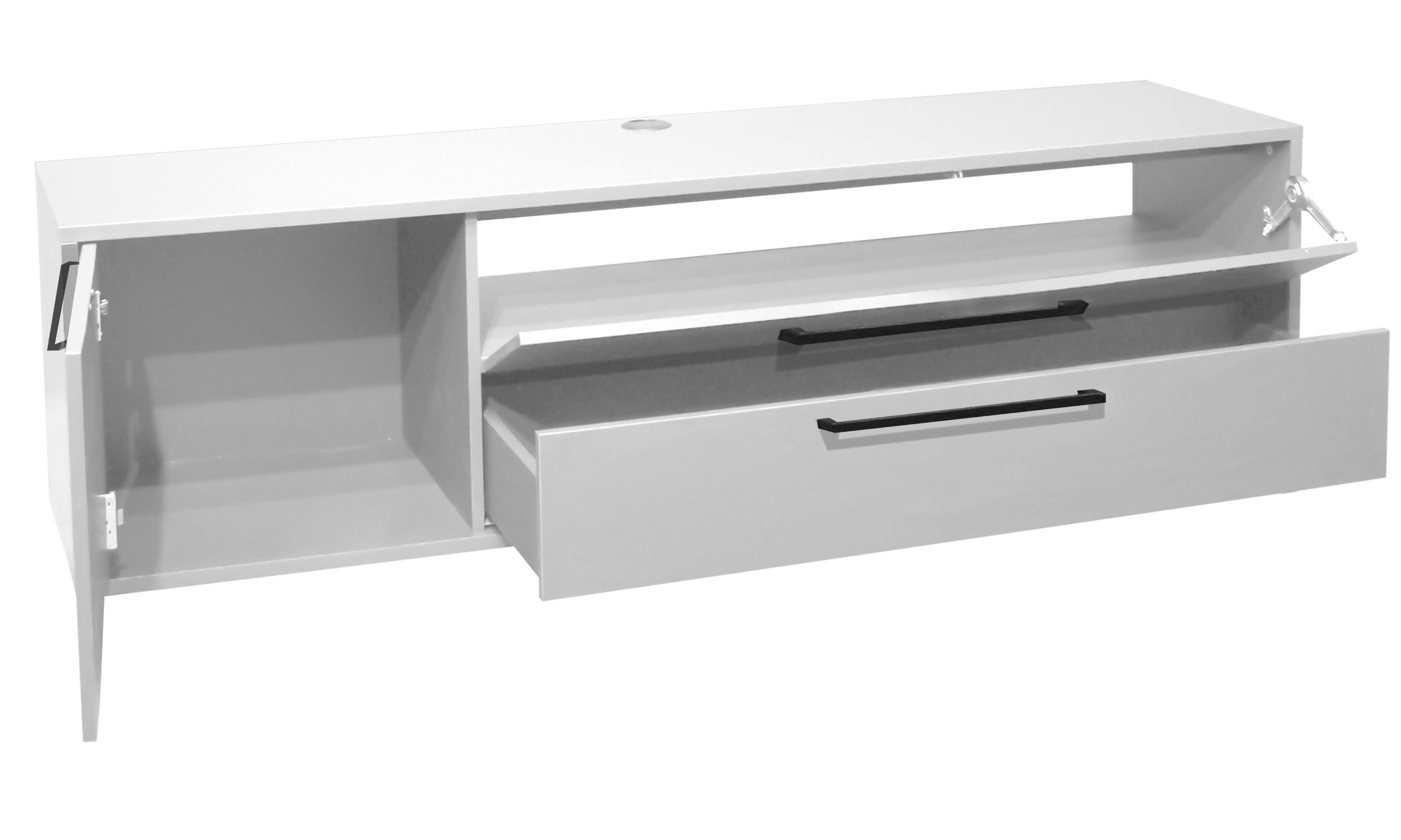 FURNARO Lowboard, in weiß matt lack NB B/H/T: 168x47x45 cm