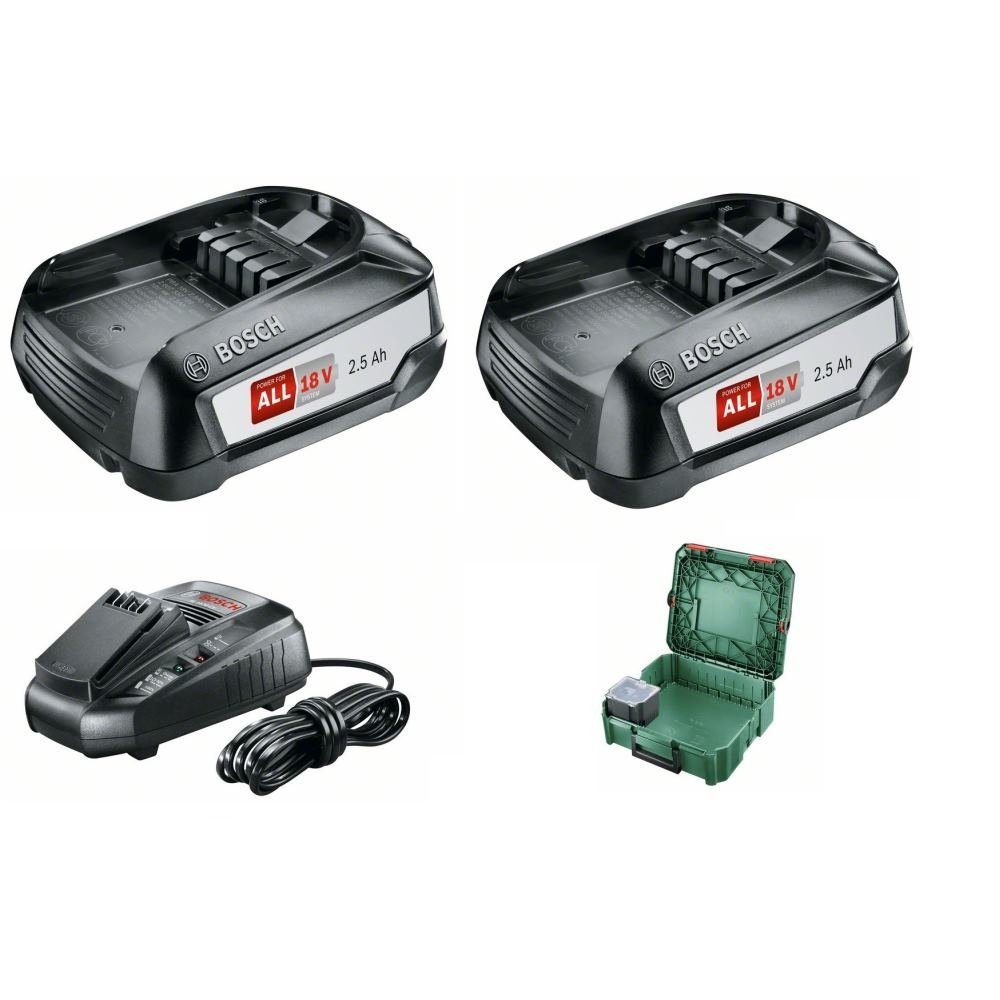 BOSCH 18V Batterie-Set Starter Set 2x Akku + Ladegerät + Akkupacks