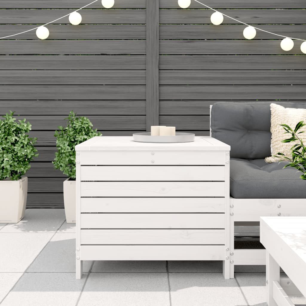 vidaXL Sofaelement Gartenhocker Weiß 62x63,5x53,5 cm günstig online kaufen