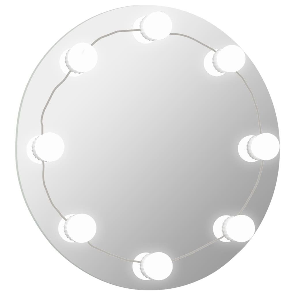 vidaXL Spiegel Wandspiegel mit LED-Beleuchtung Rund Glas (1-St)