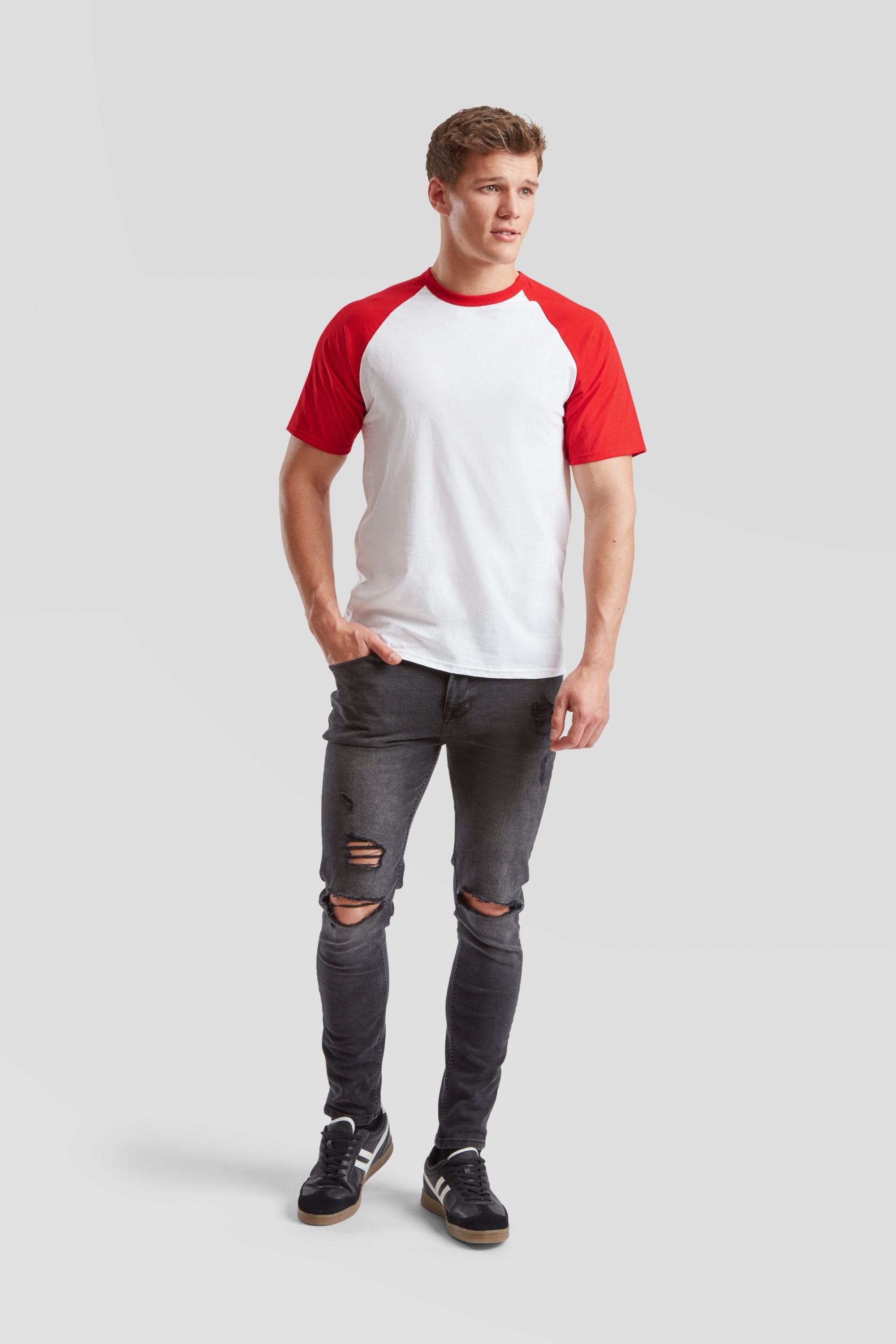 Fruit of the Loom Rundhalsshirt Valueweight Short Sleeve Baseball T