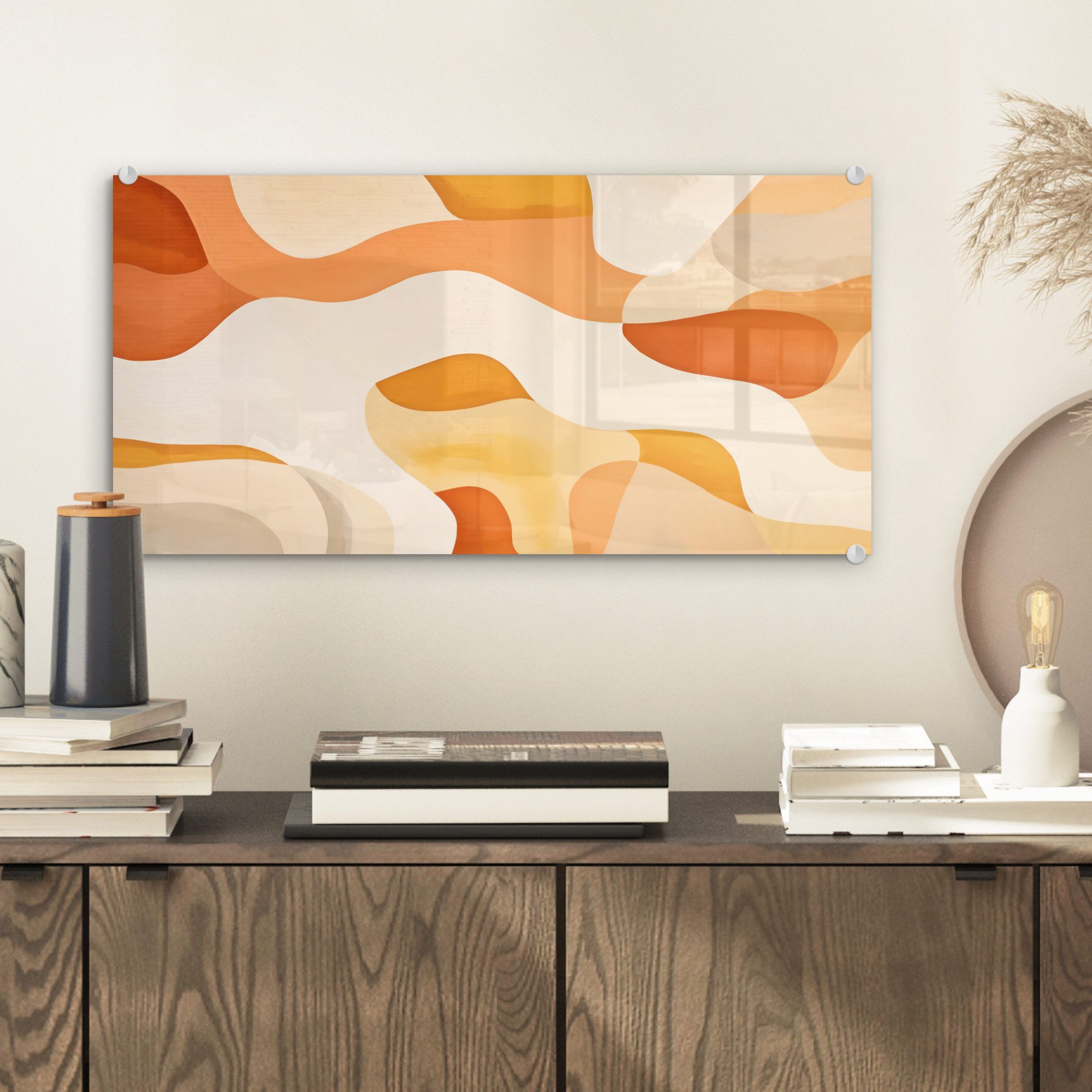 MuchoWow Acrylglasbild Orange - Abstrakt - günstig online kaufen