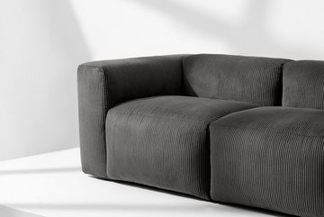 Konsimo 3-Sitzer BUFFO Einzelsofa, Cord Optik, extrem weicher und bequemer Sitz, hergestellt in der EU