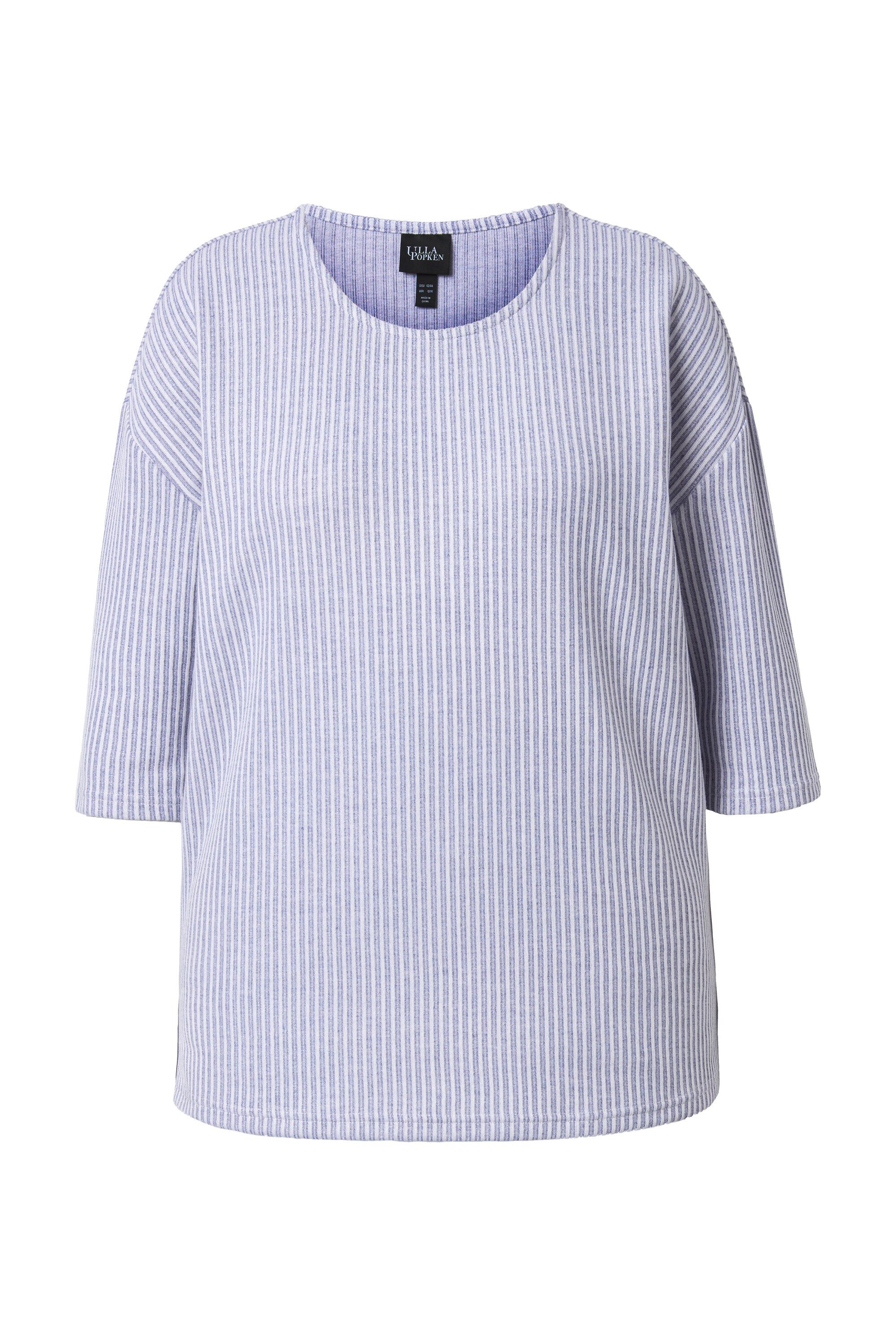 Strickpullover Pullover Streifenstruktur Rundhals 3/4-Arm