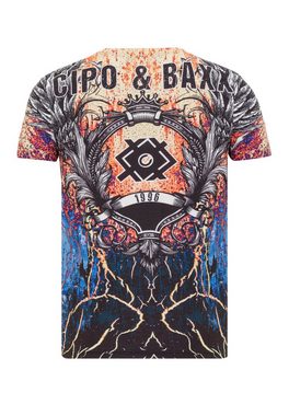 Cipo & Baxx T-Shirt mit coolem Allover-Print