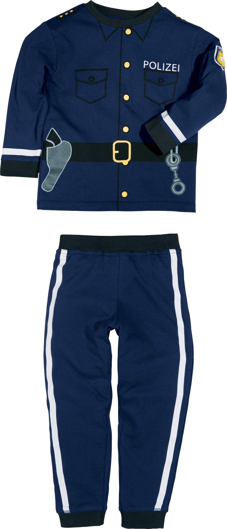 Erwin Müller Pyjama Kinder-Schlafanzug Interlock-Jersey gemustert