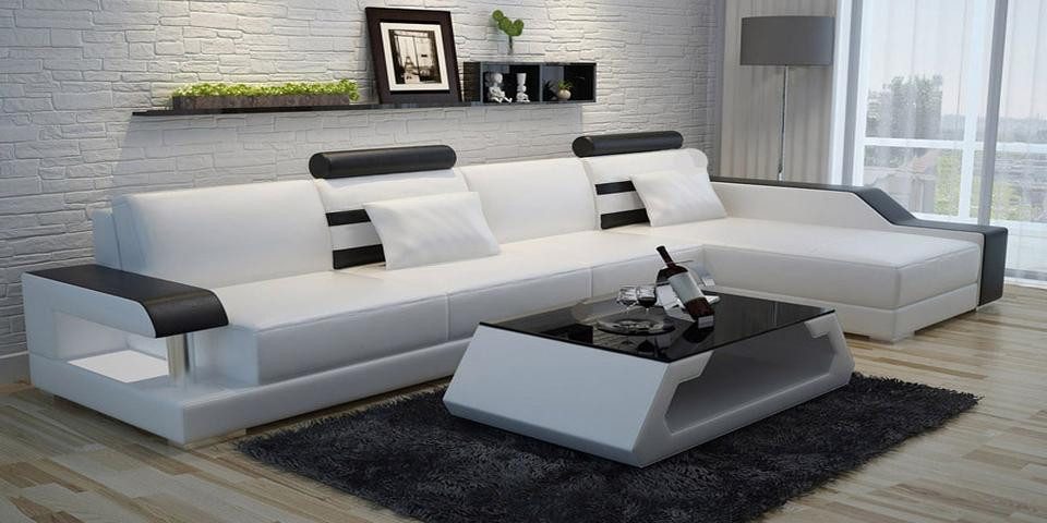Xlmoebel Ecksofa Individuell angefertigtes Ledersofa mit USB-Anschluss - Moderne, Hergestellt in Europa